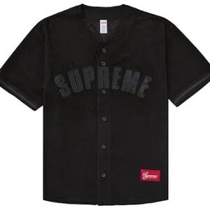 Supreme Ultra suede Black Men's Shirt Large Jersey NWT DS SS24 Leather